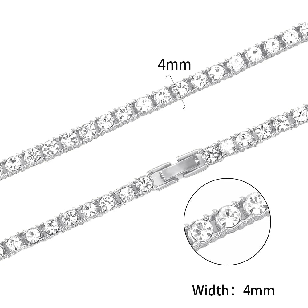 New Classical 4MM Tennis Chain Iced Out
